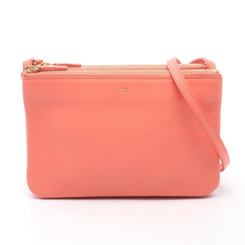 Celine Trio Small Shoulder Bag/Handbag, Leather, Women's, Pink - Picture 1 of 8
